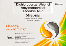 Strepsils® Orange with Vitamin C 24s Lozenges