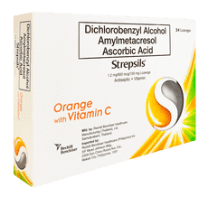 Strepsils® Orange with Vitamin C 24s Lozenges