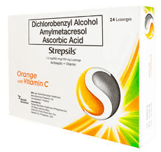 Strepsils® Orange with Vitamin C 24s Lozenges