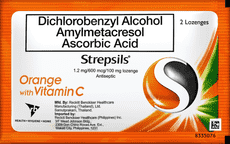 Strepsils® Orange with Vitamin C 8s Lozenges